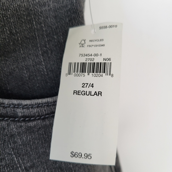 Gap 27/4 NWT Super Skinny Contoured Waistband Super Stretch Washed Black Jeans - Picture 2 of 9